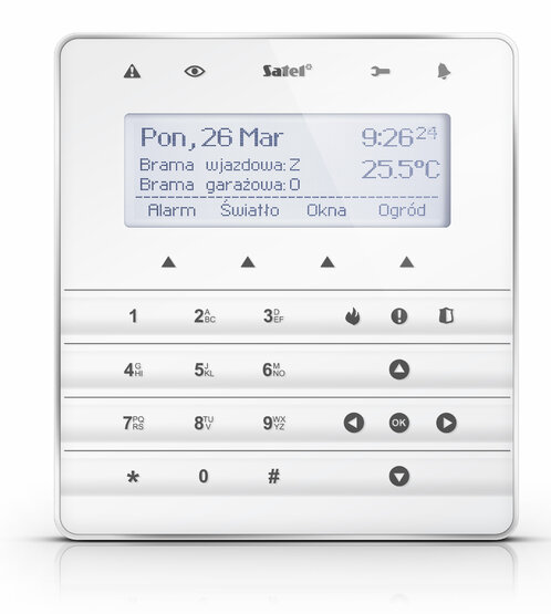 SATEL INT-KSG-WSW Senzorická LCD klávesnica